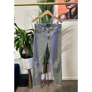 Hudson Krista Super Skinny Ankle Jeans in Green - Size 28